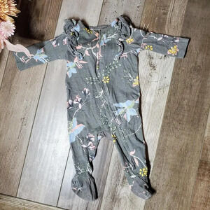 Jessica Simpson Baby Girl Floral Footed Sleeper Pajamas Size 3/6M